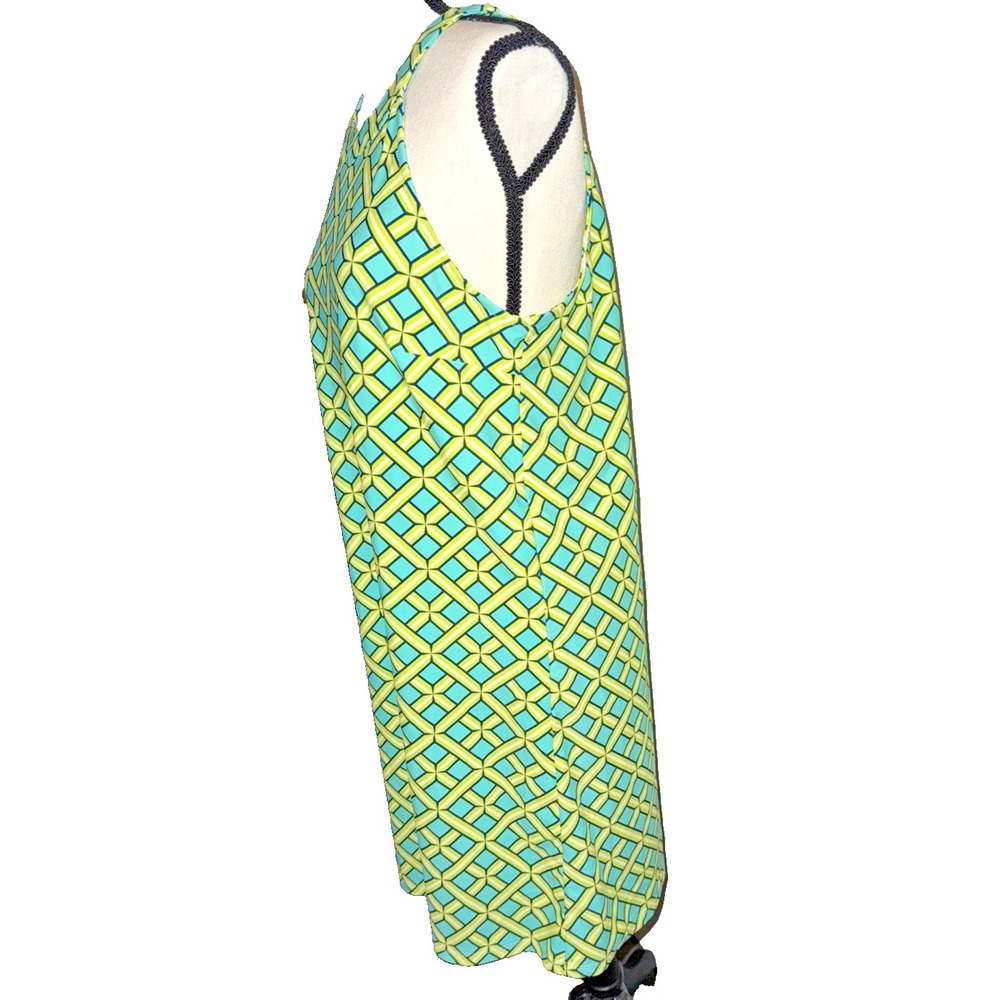 All For Color Geometric Print Dress M Preppy Coastal Resortcore Summer - Picture 8 of 10